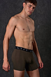 LARAY - Olive Performance Boxer Briefs for Men 50% OFF