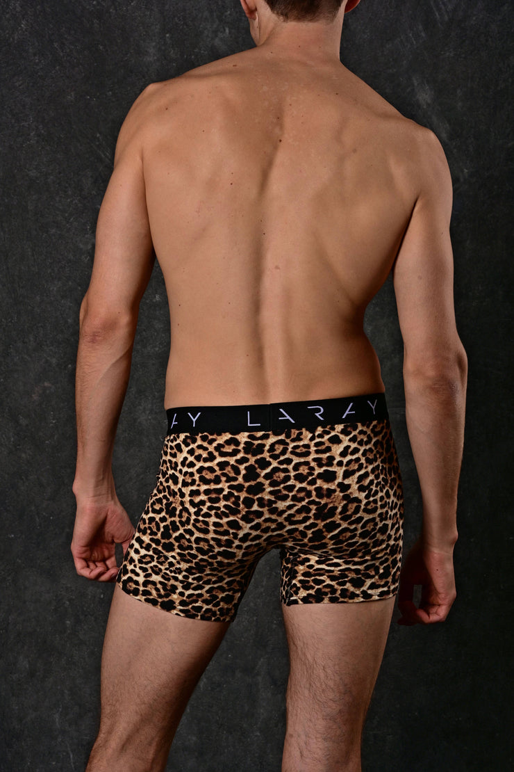 LARAY - Leopard Print Performance Boxer Briefs for Men