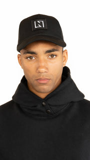 LARAY - Black Oversized French Terry Cotton Hoodie (Heavyweight)