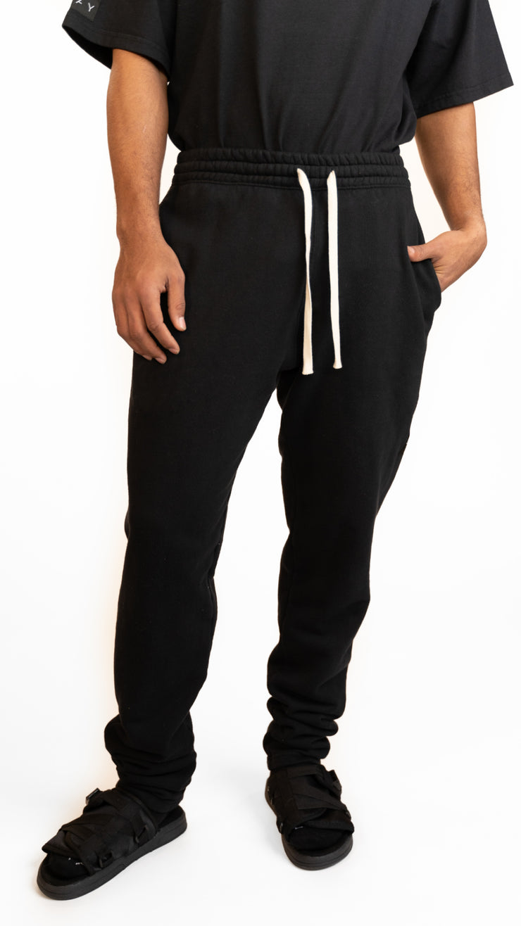 Double Sided pockets in black slim fit Jogger